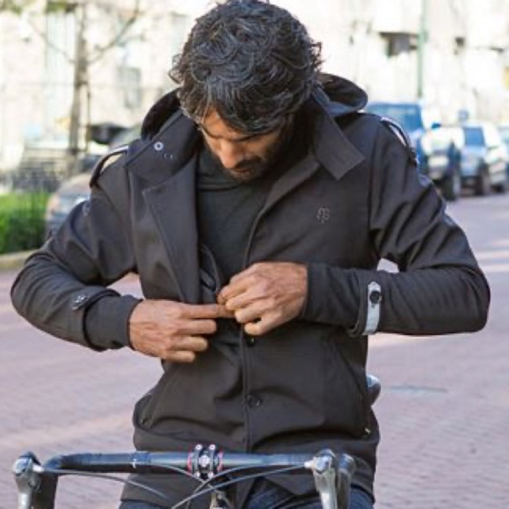 Betabrand Men’s Bike to Work Jacket Coat Black